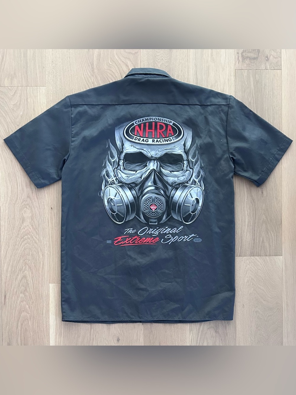 Dickies NHRA Drag Racing Championship Double Sided Short Sleeve Button Shirt